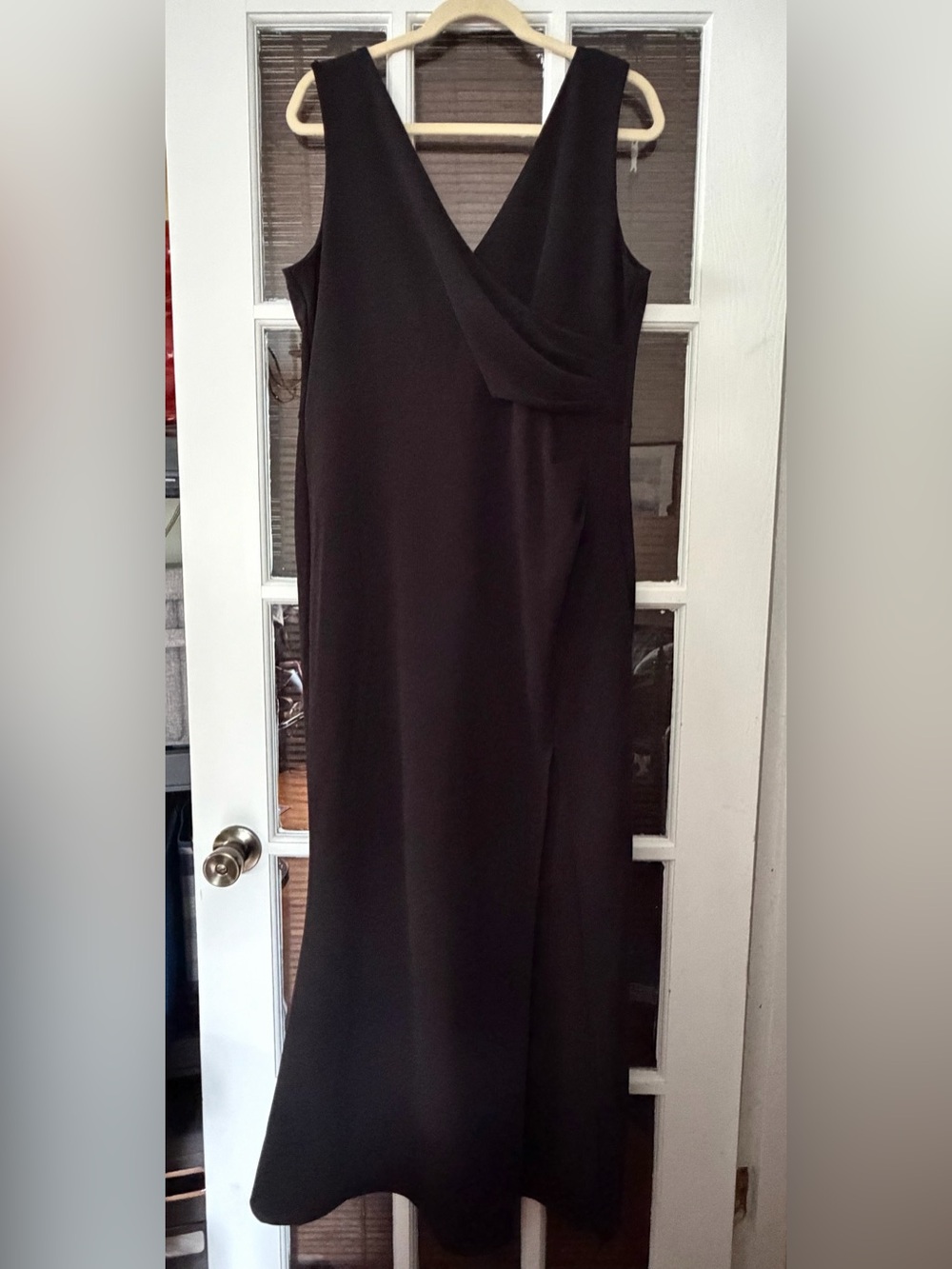 Woosea Women’s XXL Black Formal Evening Gown Mermaid Slit Dress | SKU 0338